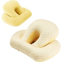 Coussin de sieste pour adultes, coussin à rebond lent avec accoudoir, coussin de soutien dorsal pour bureau/voyage, protection cervicale (jaune) von AIPERQ