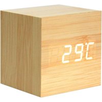 Digitaler Wecker, modernes Holzwürfel-Design mit Tonsteuerung, RAIN SUN LED-Tischuhr, schmücken Sie Ihr Zuhause und Büro, Stromversorgung über USB Digitaler Wecker, modernes Holzwürfel-Design mit Tonsteuerung, RAIN SUN LED-Tischuhr, schmücken Sie Ihr Zuhause und Büro, Stromversorgung über USB von AIPERQ