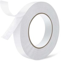 Doppelseitiges Klebeband, Breite 20 mm, Länge 50 m, doppelseitig, extra stark, für den Außenbereich, weiß, vielseitig einsetzbar, starkes Klebeband von AIPERQ