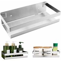 Duschablage ohne Bohren, verbesserte Version, superstarker Selbstkleber sorgt für perfekten Halt, Badezimmerregal aus Edelstahl (Silber) - Aiperq von AIPERQ