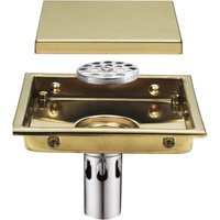 Duschablauf, 150 x 150 mm, quadratischer Bodenablauf, Duschrinne, 304 Edelstahl, geruchshemmender Bodenablauf - Aiperq von AIPERQ