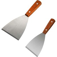 Edelstahlspatel mit Holzgriff, Grillspatel, Grillplatte, hochwertiger Edelstahlspatel zum Grillen, Teppanyaki und zum Reinigen von Pfannen, Edelstahlspatel mit Holzgriff, Grillspatel, Grillplatte, hochwertiger Edelstahlspatel zum Grillen, Teppanyaki und zum Reinigen von Pfannen, von AIPERQ