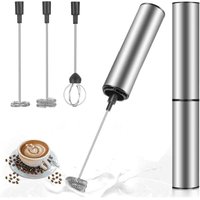 Elektrischer Milchaufschäumer, per usb wiederaufladbarer Milchaufschäumer und Mini-Schneebesen mit Doppel-Schneebesenkopf, Edelstahlmixer für von AIPERQ