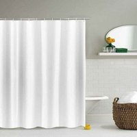 Extra langer Duschvorhang, weißer Badezimmervorhang, breiter, schimmelresistenter, wasserdichter Badevorhang aus Polyester für die Badewanne, Breite Extra langer Duschvorhang, weißer Badezimmervorhang, breiter, schimmelresistenter, wasserdichter Badevorhang aus Polyester für die Badewanne, Breite von AIPERQ