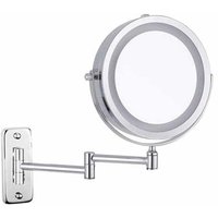 Feelglad Schminkspiegel zur Wandmontage, 10-fach doppelseitiger LED-Vergrößerungsspiegel, 360° schwenkbarer, ausziehbarer Kosmetikspiegel, Feelglad Schminkspiegel zur Wandmontage, 10-fach doppelseitiger LED-Vergrößerungsspiegel, 360° schwenkbarer, ausziehbarer Kosmetikspiegel, von AIPERQ