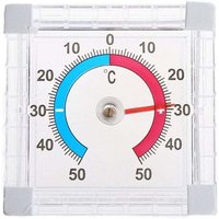 Fenster-, Innen- und Außenthermometer, Größe: 7,67,62,3 cm – 1 Stück Fenster-, Innen- und Außenthermometer, Größe: 7,67,62,3 cm – 1 Stück von AIPERQ