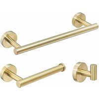 Gold Handtuchhalter-Set Edelstahl Badezimmer Handtuchhalter 8110 Gebürstetes Gold Dreiteiliges Set von AIPERQ