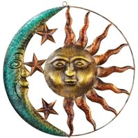 Große Wandkunst aus Metall, Sonne und Mond, Wanddekoration aus Metall, Sonne und Mond, Wandkunst aus Metall für den Außenbereich, Metallwandkunst für Große Wandkunst aus Metall, Sonne und Mond, Wanddekoration aus Metall, Sonne und Mond, Wandkunst aus Metall für den Außenbereich, Metallwandkunst für von AIPERQ