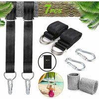 Hängemattengurt 150 x 2, Hängemattengurt mit 2 Sicherheitsverschlusshaken und D-Ringen zur Befestigung einer Schaukel, Hängematte, Camping- oder von AIPERQ