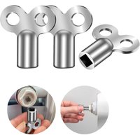 Aiperq - Heizkörper-Entlüftungsschlüssel, 3 x silberner eckiger Entlüftungsschlüssel, Universal-Entlüftungsschlüssel, kompakter Heizkörperschlüssel von AIPERQ
