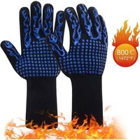 Hitzebeständige Grillhandschuhe, 1 Paar Silikon-Ofenhandschuhe, rutschfest bis 800°C, Handschuhgröße 32cm, Universalhandschuhe für Grill, Herd, Hitzebeständige Grillhandschuhe, 1 Paar Silikon-Ofenhandschuhe, rutschfest bis 800°C, Handschuhgröße 32cm, Universalhandschuhe für Grill, Herd, von AIPERQ