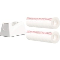 Klebeband mit Spender, 1" Kern, weiß, 3/4" B x 1296", 16 Rollen/Packung von AIPERQ