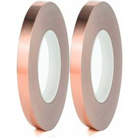 Kupferfolienband, 2 Kupferfolienbänder mit doppeltem Kupferband, leitfähiger Klebstoff für Buntglas, leitfähiger Klebstoff von AIPERQ