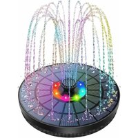 LED-Solarbrunnen für den Außenbereich, 3,5 W, mit bunten Lichtern und eingebautem Akku, mit 7 Düsen für kleinen Teich, Vogelbad, Aquarium, von AIPERQ