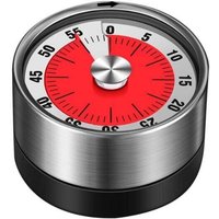 Mechanischer Küchentimer Weiß Küche Magnetischer Zeitmanager Edelstahl Rotierender Küchentimer Countdown von AIPERQ