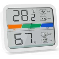 Mini-Innenthermometer, digitales Hygrometer, Temperatur- und Feuchtigkeitsmonitor mit ℉/℃-Umrechnung, maximaler und minimaler Temperatur- und von AIPERQ
