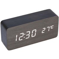 Multifunktionale digitale Holzuhr, LED-Wecker, Sprachsteuerung, geeignet für Zuhause, schwarzes Holz, weißes Licht Multifunktionale digitale Holzuhr, LED-Wecker, Sprachsteuerung, geeignet für Zuhause, schwarzes Holz, weißes Licht von AIPERQ