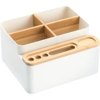 Multifunktionaler Schreibtisch-Organizer, Schreibtisch-Aufbewahrungsbox aus Holz und Kunststoff, Stiftehalter mit herausnehmbaren Fächern für Multifunktionaler Schreibtisch-Organizer, Schreibtisch-Aufbewahrungsbox aus Holz und Kunststoff, Stiftehalter mit herausnehmbaren Fächern für von AIPERQ