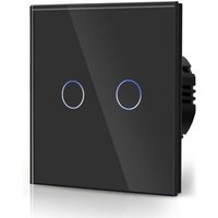 Normaler Berührungsschalter, Wandlichtschalter, kompatibel mit LED-Licht, Glas-Touchpanel, 110 V – 240 V, gehärtete Kristallplatte mit von AIPERQ