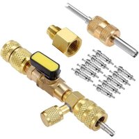 Outil Installation Dissolvant Noyau Valve R410A R22 Ports SAE 1/4 5/16 Système CVC R404A R407C R134A R12 R32 10 Noyaux Valve Extracteur Outil Installation Dissolvant Noyau Valve R410A R22 Ports SAE 1/4 5/16 Système CVC R404A R407C R134A R12 R32 10 Noyaux Valve Extracteur von AIPERQ