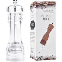 Pfeffermühle aus Acryl, 16,7 cm, manuelle Pfeffermühle aus klarem Acryl, klassische transparente Pfeffer- und Salzmühle für das Picknick in der Pfeffermühle aus Acryl, 16,7 cm, manuelle Pfeffermühle aus klarem Acryl, klassische transparente Pfeffer- und Salzmühle für das Picknick in der von AIPERQ