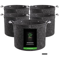 Pflanzbeutel 5×26l, Pflanzbeutel aus Vlies, Pflanzbeutel mit Griff und Handschuhen, Pflanzbeutel für Kartoffeln, Pflanztopf für Kartoffeln, Tomaten, von AIPERQ