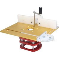 Router-Lift mit Top-Platte Router-Lift-Basis Holzbearbeitung Schlitzen Trimmen Anfasen Tischplatte Gold von AIPERQ