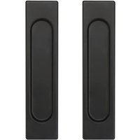 Schiebetürgriff, 2er-Set selbstklebende schwarze Aluminium-Schiebetürgriffe ohne Stanzen, Griff für Balkontüren, Schiebetüren, Schubladen von AIPERQ