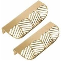Schubladenform Messinggriff Möbeltürknopf Zuggriff Schrank Kleiderschrank Türgriff (2 Stück) von AIPERQ
