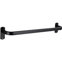 Schwarzer Handtuchhalter aus Aluminium, platzsparender Handtuchhalter, Badetuchhalter für Badezimmer und Toilette (einlagig, 30 cm) von AIPERQ