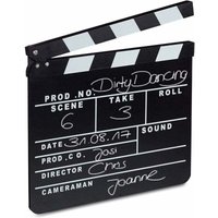 Schwarzes Hollywood Filmklappe Filmklappe Szene Deko Schild HxBxT: 26 x 30 x 30 cm von AIPERQ