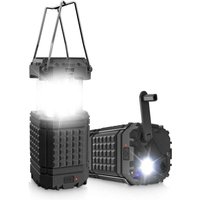 Solar-LED-Campingleuchte, wiederaufladbare solarbetriebene Laterne, batteriebetriebene LED für Stromausfälle, tragbare wasserdichte Campingleuchte, von AIPERQ