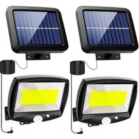 Solarleuchte für außen, Solarlampe für außen mit Bewegungsmelder, LED-Außenbeleuchtung mit wasserdichtem Detektor, kabelloser Strahler IP65 mit 3 von AIPERQ
