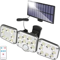 Solarleuchte für außen mit Bewegungsmelder 130 LED, 1300 Lumen Solar Gartenleuchte, Solarlampe mit 5m Kabel, LED Wandstrahler mit Fernbedienung, Solarleuchte für außen mit Bewegungsmelder 130 LED, 1300 Lumen Solar Gartenleuchte, Solarlampe mit 5m Kabel, LED Wandstrahler mit Fernbedienung, von AIPERQ