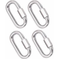 Stück Hochleistungs-Karabiner aus Edelstahl, M8 304 Schnellverschlussschraube, Quick Link-Schlüsselanhängerschnalle für Zuhause, Camping, Klettern, Stück Hochleistungs-Karabiner aus Edelstahl, M8 304 Schnellverschlussschraube, Quick Link-Schlüsselanhängerschnalle für Zuhause, Camping, Klettern, von AIPERQ