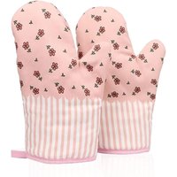 Stück Ofenhandschuhe, hitzebeständige Ofenhandschuhe aus Baumwollleinen, Verbrühungsschutz, Grillhandschuhe für die Küche zu Hause und die Mikrowelle Stück Ofenhandschuhe, hitzebeständige Ofenhandschuhe aus Baumwollleinen, Verbrühungsschutz, Grillhandschuhe für die Küche zu Hause und die Mikrowelle von AIPERQ