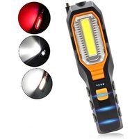 Superhelles COB-LED-Arbeitslicht, wiederaufladbar über USB, tragbar, mit Magnetfuß, geeignet für Auto, Garage, Werkstatt von AIPERQ