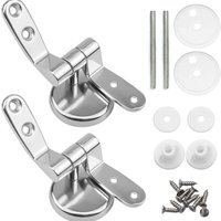 Toilettensitz-Scharnierclips, 2er-Pack Ersatz-Toilettensitzscharniere mit Legierungsbeschlägen von AIPERQ