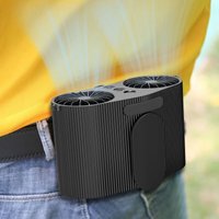 Tragbarer Taillenventilator, 9000 mAh, wiederaufladbarer USB-Hängeventilator, freihändiger persönlicher Taillenclip, leistungsstarker Ventilator für von AIPERQ