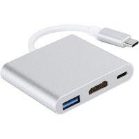 Aiperq - USB-C-HDMI-Adapter, 3-in-1-Typ-C-USB-3.1-auf-USB-C-Adapter, 4K-USB-3.0-HDMI-Kabel für Maus, Tastatur, tv, U-Disk, pc, Tablet usw. von AIPERQ