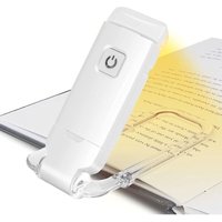 USB-Leselicht, wiederaufladbare LED-Leselampe mit Clip-on-Leselicht zum Lesen im Bett, 3-stufig einstellbare Helligkeit, faltbare Mini-Clip-Lampe von AIPERQ