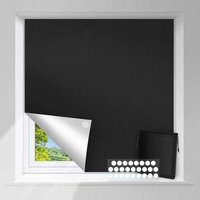 Verdunkelungsrollo, tragbares Thermo-Verdunkelungsrollo aus schwarzen Materialien, Verdunkelungsvorhänge für Fenster, 300 x 150 cm, zum Aufkleben auf von AIPERQ