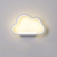 Wandleuchte für den Innenbereich, minimalistisches Design, LED-Wandleuchte in Wolkenform, wärmendes Licht, Wandleuchte für Kinderzimmer (weiß) von AIPERQ