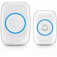 Wasserdichte, kabellose Türklingel, Reichweite 300 m, mit 38 Melodien, 3 Lautstärkestufen, blinkende LED-Klassenzimmer-Türklingel, 1 Host + 1 Taste, von AIPERQ