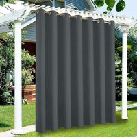Wasserdichter Verdunkelungsvorhang für den Außenbereich, Garten, Terrasse, Pavillon mit Ösen für Schiebetür, 1 Panel, 132 x 137 cm Wasserdichter Verdunkelungsvorhang für den Außenbereich, Garten, Terrasse, Pavillon mit Ösen für Schiebetür, 1 Panel, 132 x 137 cm von AIPERQ