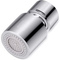 Wasserhahnbelüfter, 360° schwenkbarer Sprudelfilterhahn mit 2 Sprühmodi, Anti-Spritz-Entkalkungszubehör für Badezimmer-Küchenspüle, wassersparend-FM22 von AIPERQ