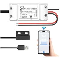 WiFi Smart Garagentoröffner, Maxcio WiFi Smart Garagentorschalter, kompatibel mit Google Home, ferngesteuert, Timerfunktion und Freigabe per von AIPERQ