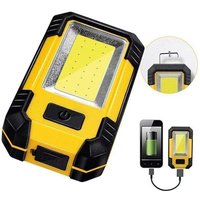 Wiederaufladbare LED-Arbeitsleuchte, COB-Mechaniker-Inspektionslampe für Auto, Autoreparatur, Garage, Camping, Notfall usw. (Gelb, 1 Stück) von AIPERQ