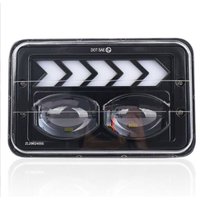 X 6 Zoll rechteckiger 5 x 7 Zoll LED-Scheinwerfer mit pfeilförmigem Angel Eye Halo-Ring und weißem Tagfahrlicht und gelbem Blinker als LKW-Ersatz X 6 Zoll rechteckiger 5 x 7 Zoll LED-Scheinwerfer mit pfeilförmigem Angel Eye Halo-Ring und weißem Tagfahrlicht und gelbem Blinker als LKW-Ersatz von AIPERQ