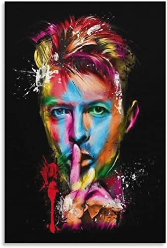 AIPHE Foto Auf Leinwand Andy Warhol David Bowie Poster Leinwand Wandkunst Raum Bilder für Schlafzimmer 30x50cm Kein Rahmen von AIPHE